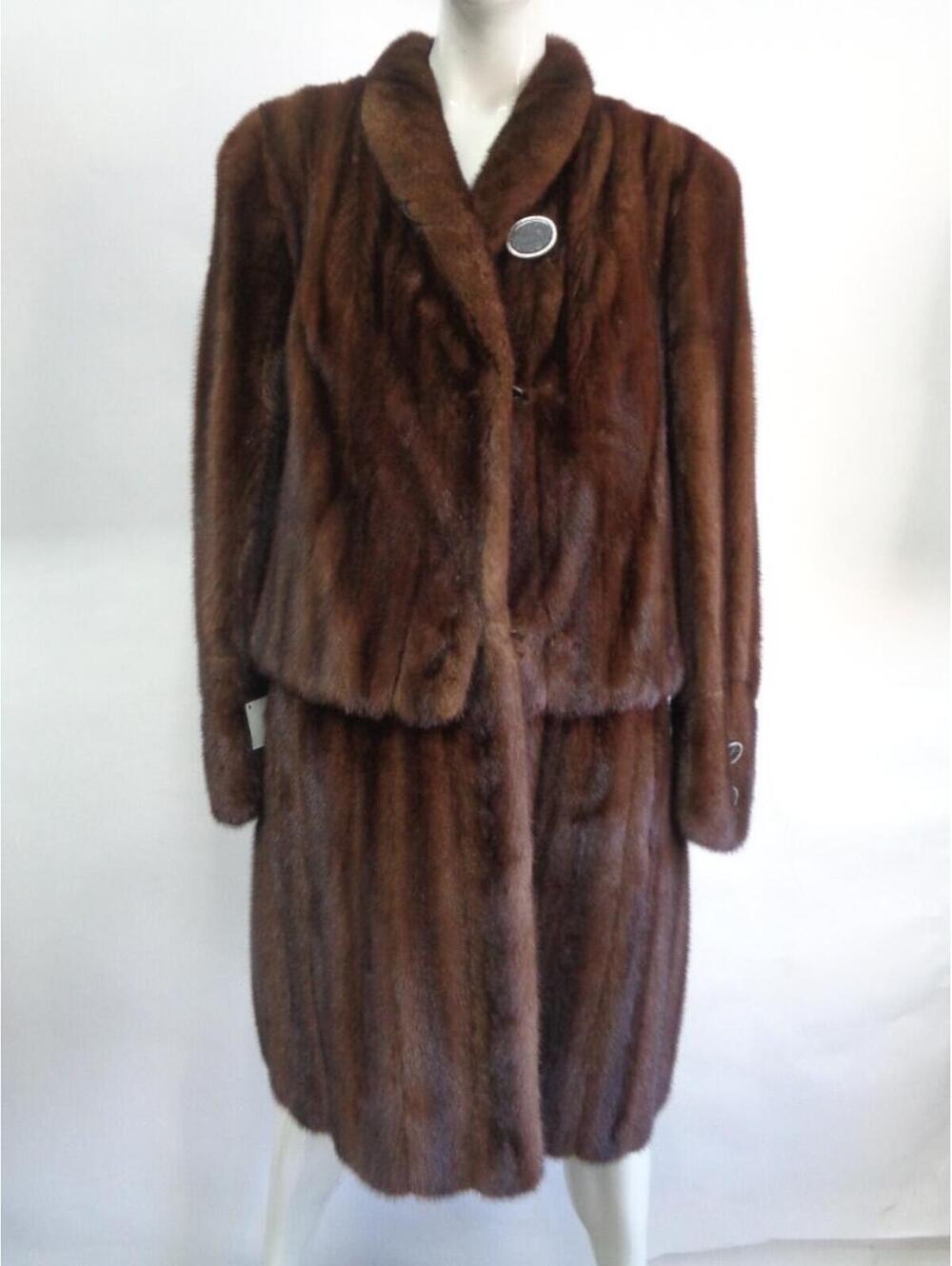 Excellent Canadian Demi Buff Female Mink Fur Coat Jacket Women Woman Size 6-8